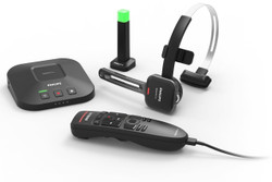 Philips SpeechOne Wireless Dictation Headset, Docking Station, Status Light and Remote Control