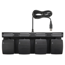ECS-CPFP-4B-W Four Button Custom Programmed Keystroke USB Waterproof Foot Pedal Control