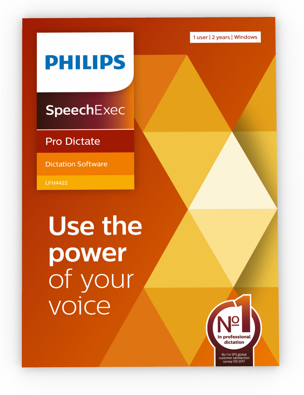 Philips LFH4422-00 SpeechExec Pro 11.5 Dictate 2-Year Subscription Software  - Box