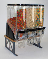 Cereal Bamboo/Steel Stand with 6x18" Bins (cereal not included)