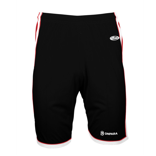 OPN AK Men's Basketball Shorts - Black/Red/White (OPN-109-BK)