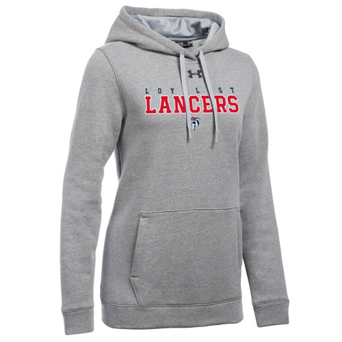 LCL Under Armour Women’s Hustle Fleece Hoody - True Grey (LCL-204-TG)