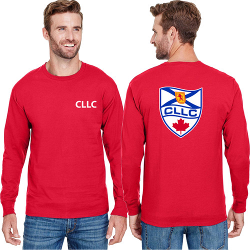 CLL Champion Adult Long-Sleeve Ringspun T-Shirt - Red (CLL-005-RE)