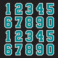 Scarborough Sharks  Helmet Decals - Numbers - 1 Sheet
