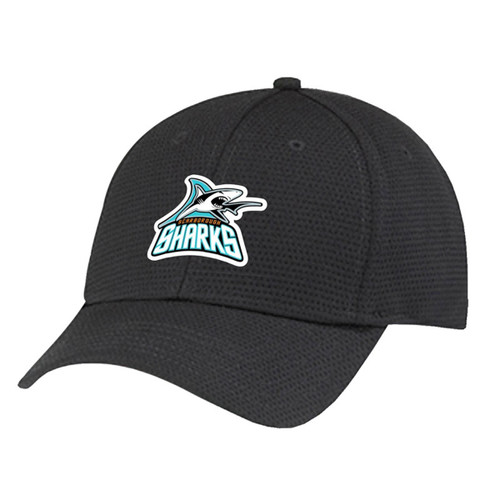 SSH Scarborough Sharks Performance Fabric Cap - Black (SSH-054-BK.AJ-AC0012-BL-OS)
