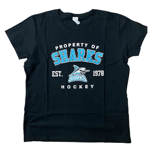 Scarborough Sharks "Property of Sharks" Adult T Shirt - Black (SSH-030-BK)