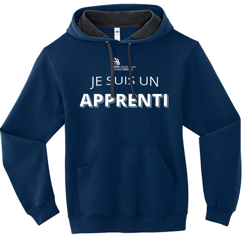 SON Fruit of the Loom Adult SofSpun Hoodie with Apprenti Logo - Masculine - Navy (French Version) (SON-045-NY)
