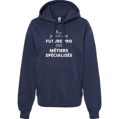 SON Softstyle Pullover Hoodie with Future Pro des MÉTIERS SPÉCIALISÉS” - Navy (French Version) (SON-006-NY)
