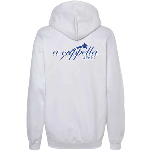 ACP Adult Midweight Hooded Sweatshirt - White Design -1 (ACP-007-BK)
