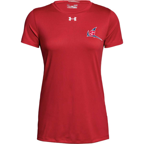 NSW Under Armour Women’s Tech Team Short Sleeve - Red (NSW-205-RE)
