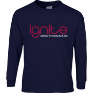 IGN Gildan Youth Ultra Cotton Long-Sleeve T-Shirt - Navy (IGN-315-NY)