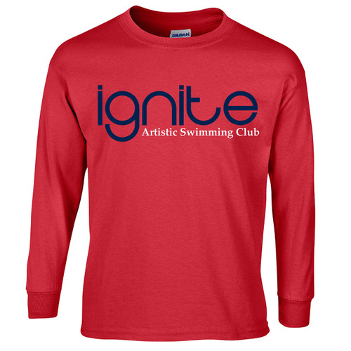 IGN Gildan Youth Ultra Cotton Long-Sleeve T-Shirt - Red (IGN-315-RE)