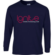 IGN Gildan Adult Ultra Cotton Long Sleeve T-Shirt - Navy (IGN-115-NY)
