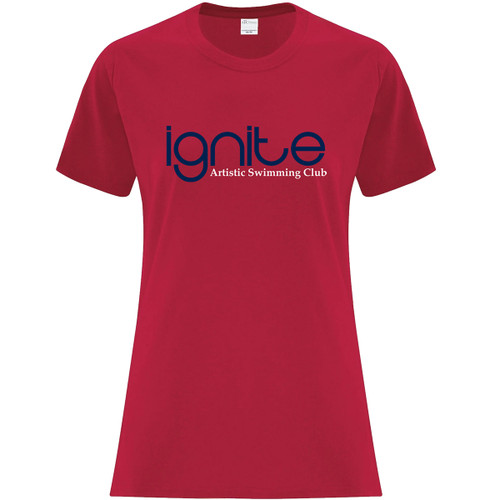 IGN Women’s Cotton Short Sleeve Tee - Red (IGN-217-RE)