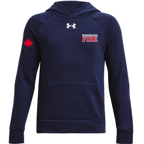 Mississauga Fire Under Armour Youth Rival Fleece Hoody - Navy (MSF-301-NY)