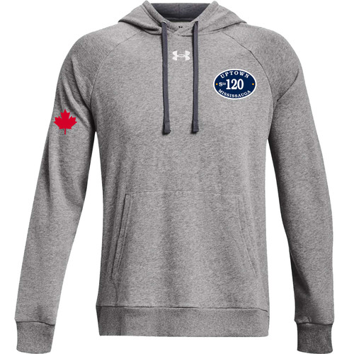 Station 120 Under Armour Men’s Rival Fleece Hoodie - Castlerock Light Heather (MSF-104-CK)