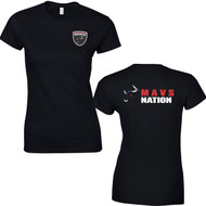 MAV Women’s Softstyle T-Shirt (Decoration 1) - Black (MAV-201-BK)