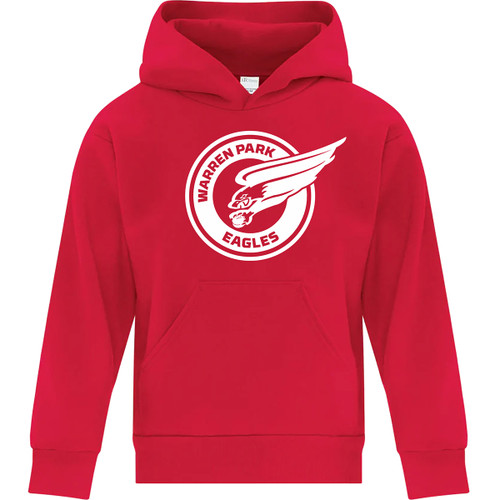 WPH Youth Fleece Hooded Sweatshirt (Design 2) - Red (WPH-312-RE)