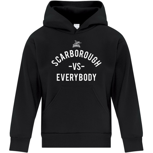 SSH Youth Everyday Fleece Hoodie with Scarborough VS Everybody Logo - Black