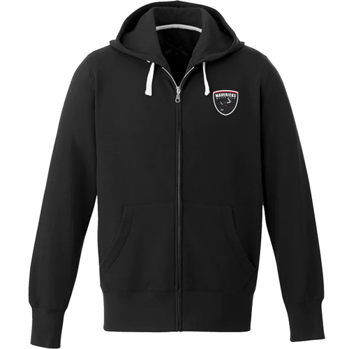 MAV Lakeview Men’s Cotton Blend Fleece Full Zip Hoodie - Black (MAV-113-BK)