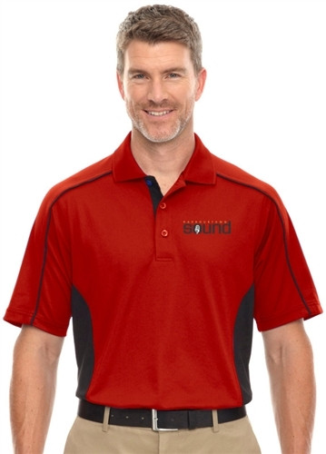 Harbourtown Sound Men's Polo Shirt - Red/Black (HTS-011-RE)