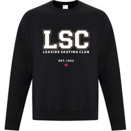 LSC Adult Everyday Fleece Crewneck Sweatshirt - Black (LSC-004-BK)