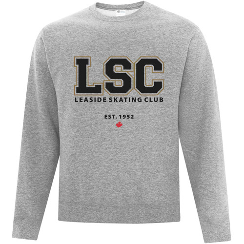 LSC Adult Everyday Fleece Crewneck Sweatshirt - Athletic Heather (LSC-004-AH)