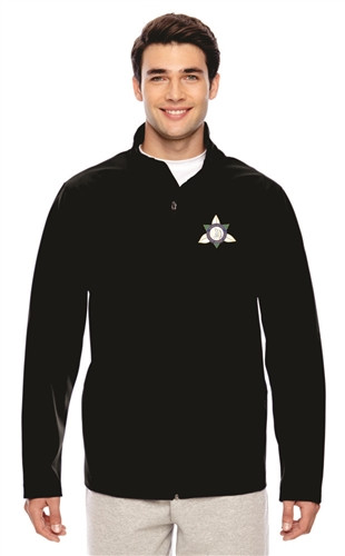 Ontario District Embroidered Men's Soft Shell Jacket - Black (ONT-005-BK)
