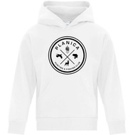 PHF Youth Everyday Fleece Hooded Sweatshirt (Design 3) - White (PHF-316-WH)