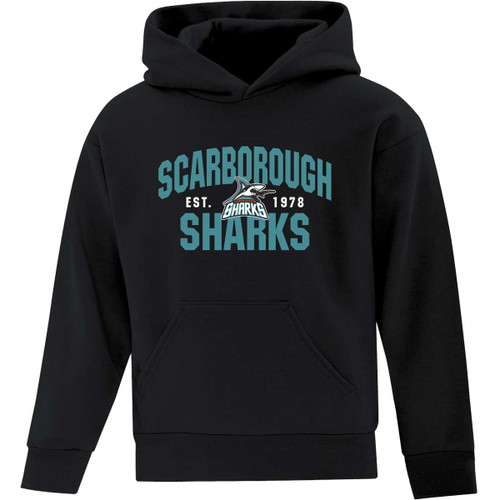 SSH Youth Everyday Fleece Hooded Sweatshirt - Black (Design 1) (SSH-350-BK)