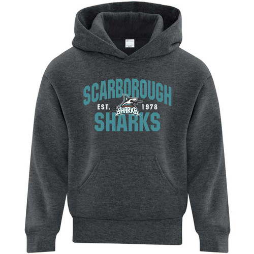 SSH Youth Everyday Fleece Hooded Sweatshirt - Dark Heather (Design 1) (SSH-350-DH)