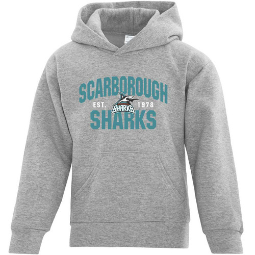 SSH Youth Everyday Fleece Hooded Sweatshirt - Athletic Heather (Design 1) (SSH-350-AH)
