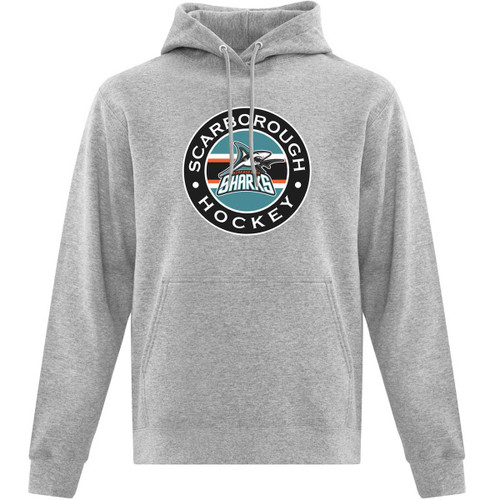 SSH Adult Everyday Fleece Hooded Sweatshirt - Athletic Heather (Design 2) (SSH-015-AH)