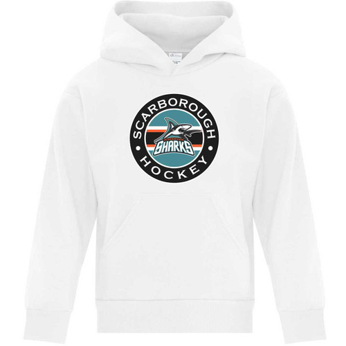 SSH Youth Everyday Fleece Hooded Sweatshirt - White (Design 2) (SSH-315-WH)
