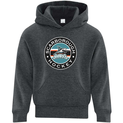 SSH Youth Everyday Fleece Hooded Sweatshirt - Dark Heather (Design 2) (SSH-315-DH)