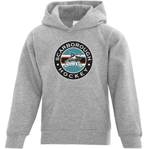 SSH Youth Everyday Fleece Hooded Sweatshirt - Athletic Heather (Design 2) (SSH-315-AH)