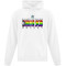 SSH Adult Everyday Fleece Hooded Sweatshirt w Pride Logo - White (Design 4) (SSH-019-WH)