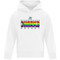 SSH Youth Everyday Fleece Hooded Sweatshirt w Pride Logo - White (Design 4) (SSH-319-WH)