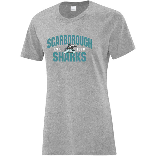 SSH Women’s Everyday Cotton Tee - Athletic Heather (Design 1) (SSH-224-AH)