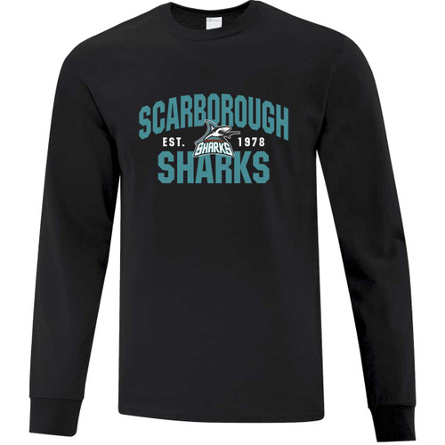 SSH Men’s Everyday Cotton Long Sleeve Tee - Black (SSH-127-BK)