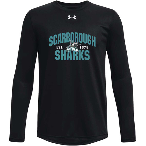 SSH Under Armour Youth Tech Team Long Sleeve - Black (SSH-328-BK)