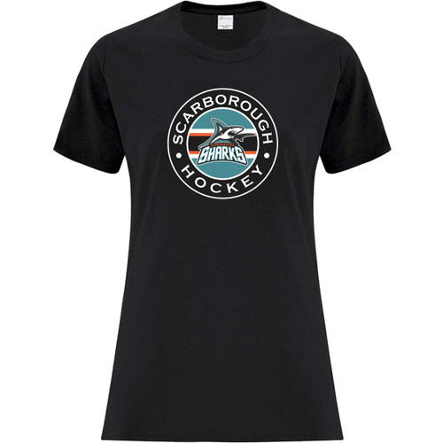 SSH Women’s Everyday Cotton Tee - Black (Design 2) (SSH-225-BK)