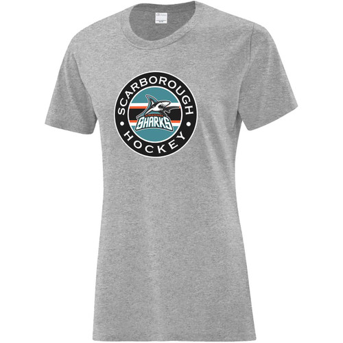 SSH Women’s Everyday Cotton Tee - Athletic Heather (Design 2) (SSH-225-AH)