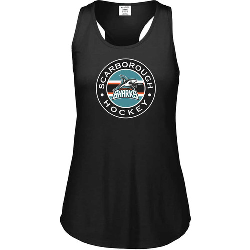 SSH Augusta Girls’ Lux Tri-Blend Tank - Black (SSH-329-BK)