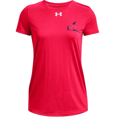 NSW Under Armour Women's Tech Team Short Sleeve Tee - Red (NSW-247-RE)