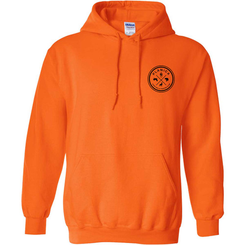 PHF Adult Heavy Blend Hooded Sweatshirt - Safety Orange (Design 1) (PHF-017-SO)
