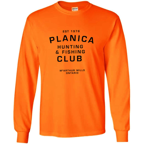 PHF Adult Ultra Cotton Long-Sleeve T-Shirt - Safty Orange (Design 2) (PHF-020-SO)
