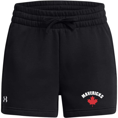 MAV Under Armour Women's Rival Fleece Shorts - Black (MAV-222-BK)