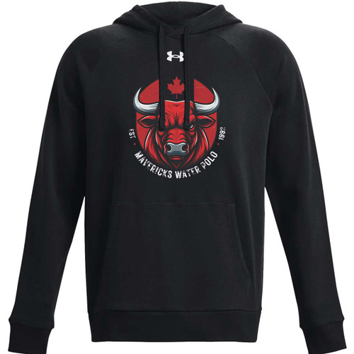 MAV Under Armour Men’s Rival Fleece Hoodie - Black (Design 02) (MAV-123-BK)