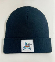 SSH Sharks Woven Label Beanie (SSH-078-BK.AG-621K-BLA-SSH